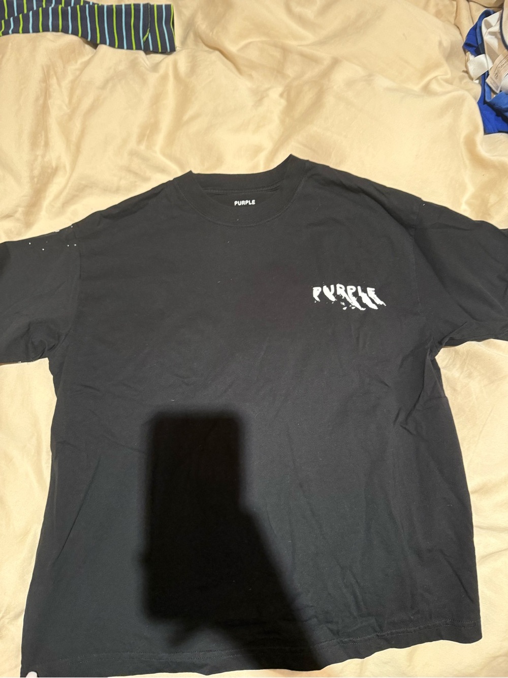 Black Graphic Logo T-Shirt for Men
